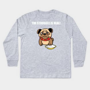 The struggle is real. Kids Long Sleeve T-Shirt